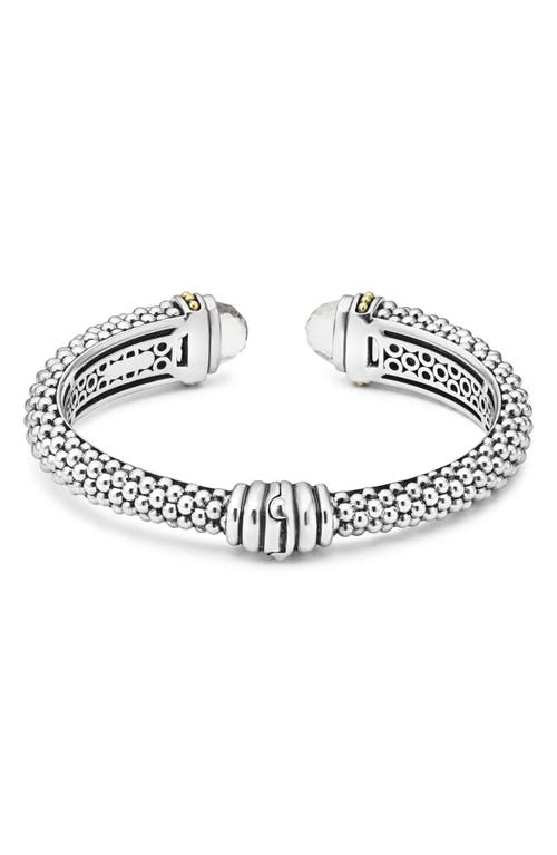 Shop Lagos Caviar Color Cuff In Silver/white Topaz