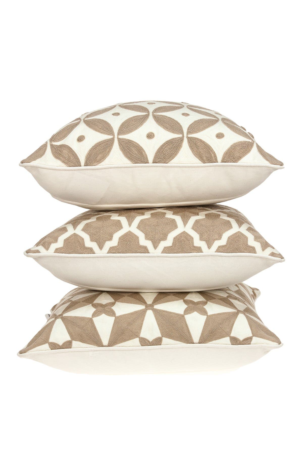 Parkland Collection Canita Transitional Pillow In Beige/khaki