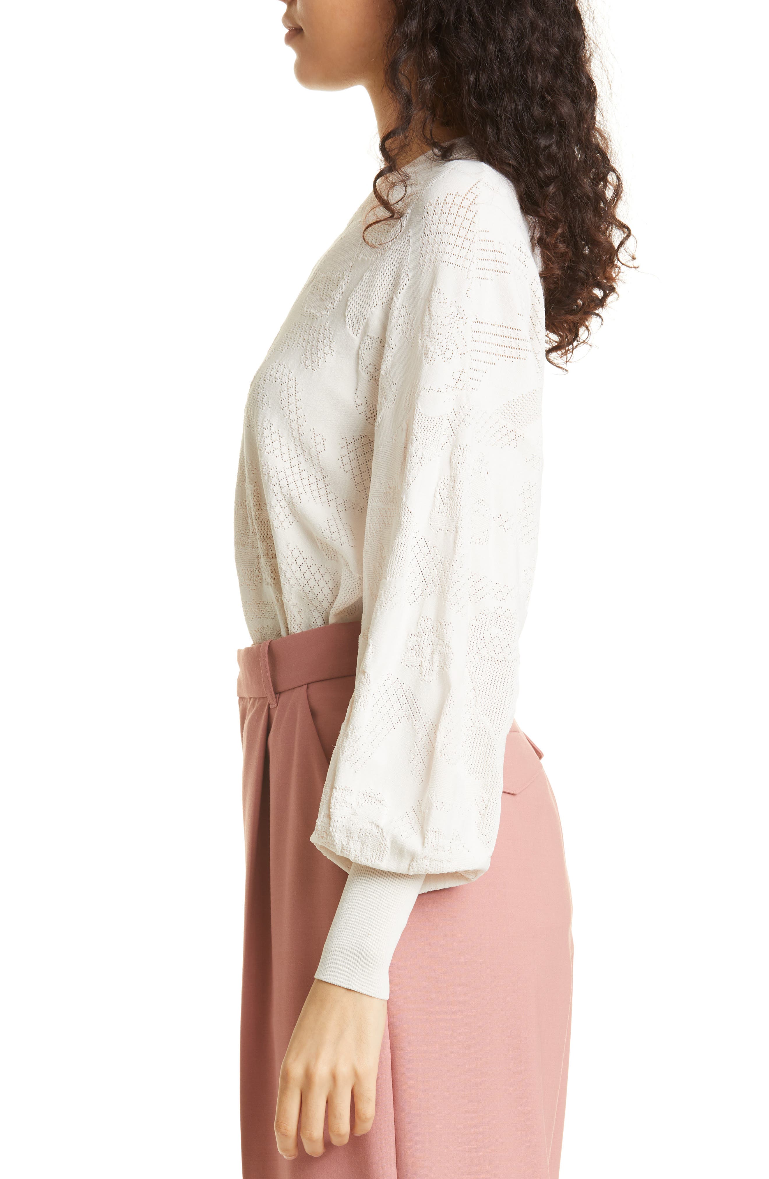 Ted Baker Magnolia Jacquard Sweater in Natural AZIYLEA, Women's Clothing