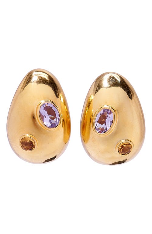 Mini Arp Drop Earrings in Gold