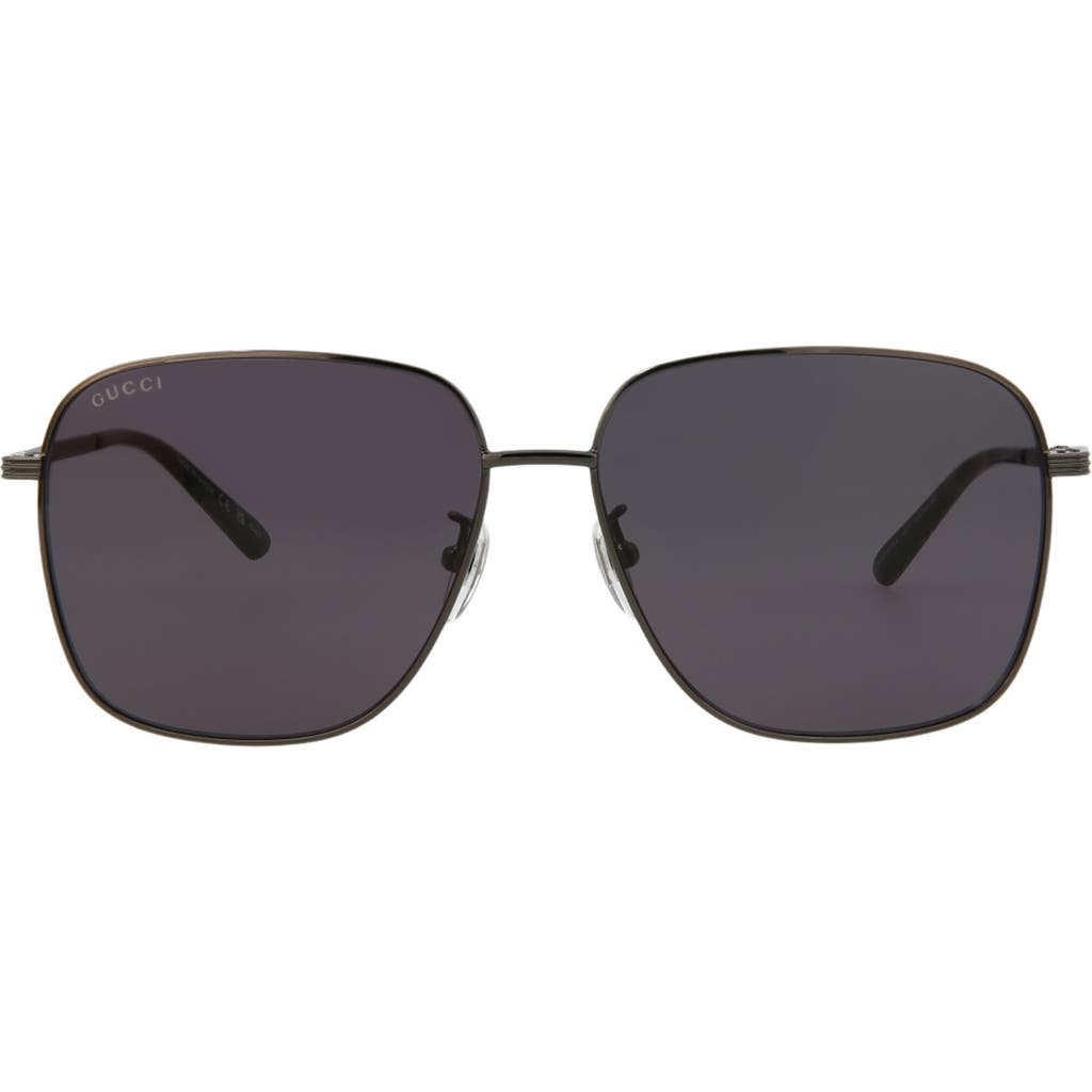 Gucci 60mm Square Sunglasses In Black
