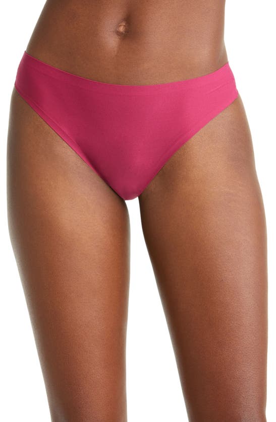 Chantelle Lingerie Soft Stretch Thong In Wild Strawberry