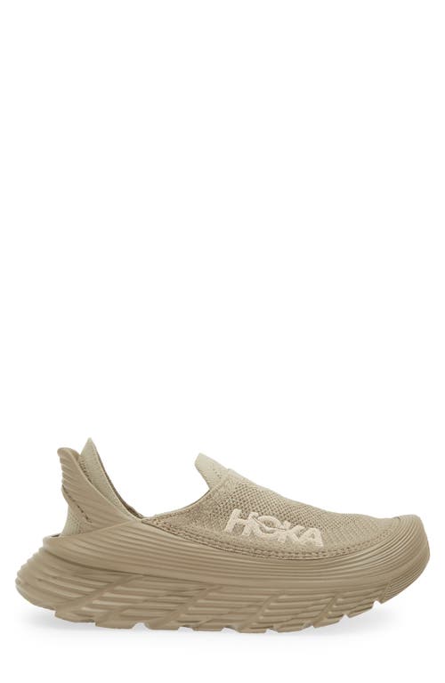 Hoka Restore Tc Logo-embroidered Sneakers In Dune/oxford Tan