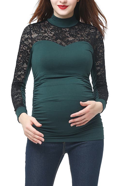 Kimi and Kai Faye Maternity Top in Forest Green 