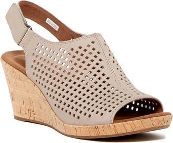 women's briah perforated slingback wedges