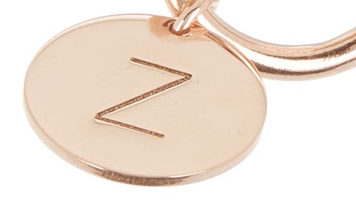 Meshmerise Love Knot Initial Bracelet In Rose-z