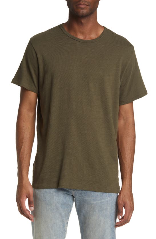 Rag & Bone Classic Flame Slub Cotton T-shirt In Militaryol