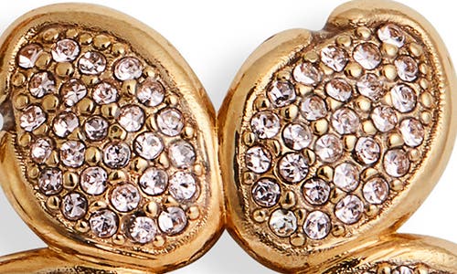Oscar De La Renta Pavé Crystal Flower Drop Earrings In Rose