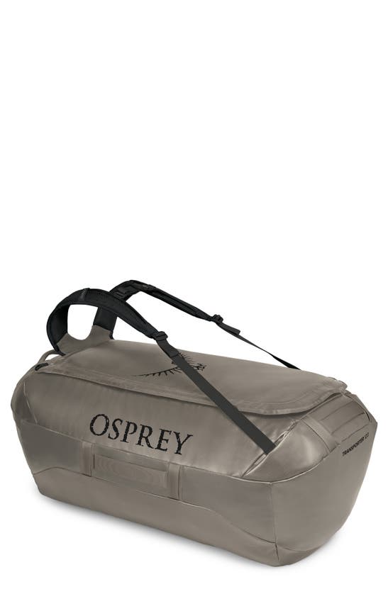 Shop Osprey Transporter® 120l Water Resistant Duffle Backpack In Tan Concrete