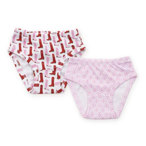 Shop Lila And Hayes Lauren Girls' Underwear Set In City Boots/scalloped Pink