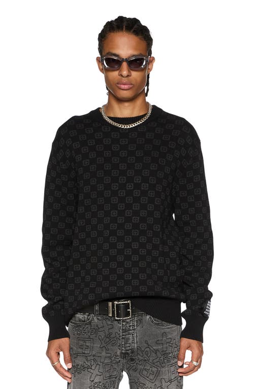 Shop Ksubi Box Jacquard Sweater In Black