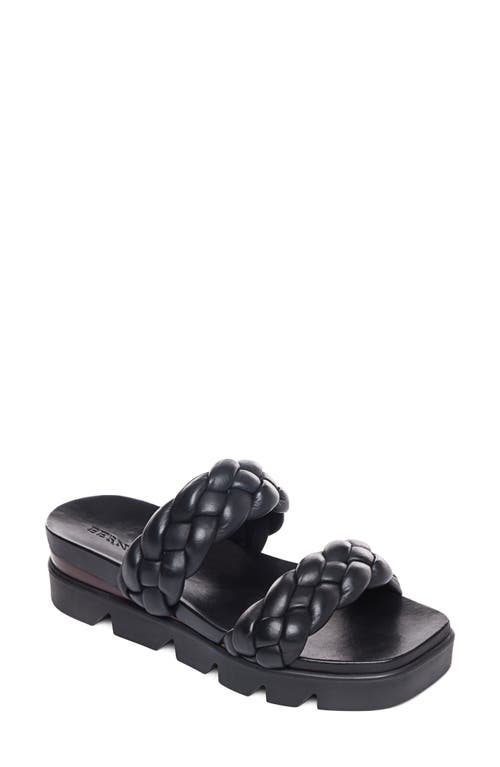 BERNARDO FOOTWEAR Ciara Braided Slide Sandal in Black