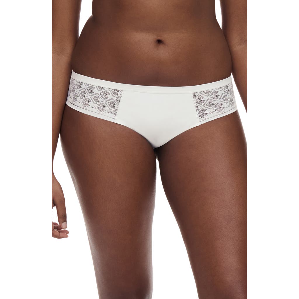 Chantelle Lingerie Ace Lace Trim Bikini In Milk-lw