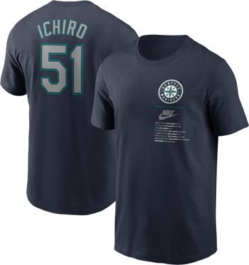 Nike Men's Nike Ichiro Suzuki Navy Seattle Mariners Team Legends Name &  Number T-Shirt