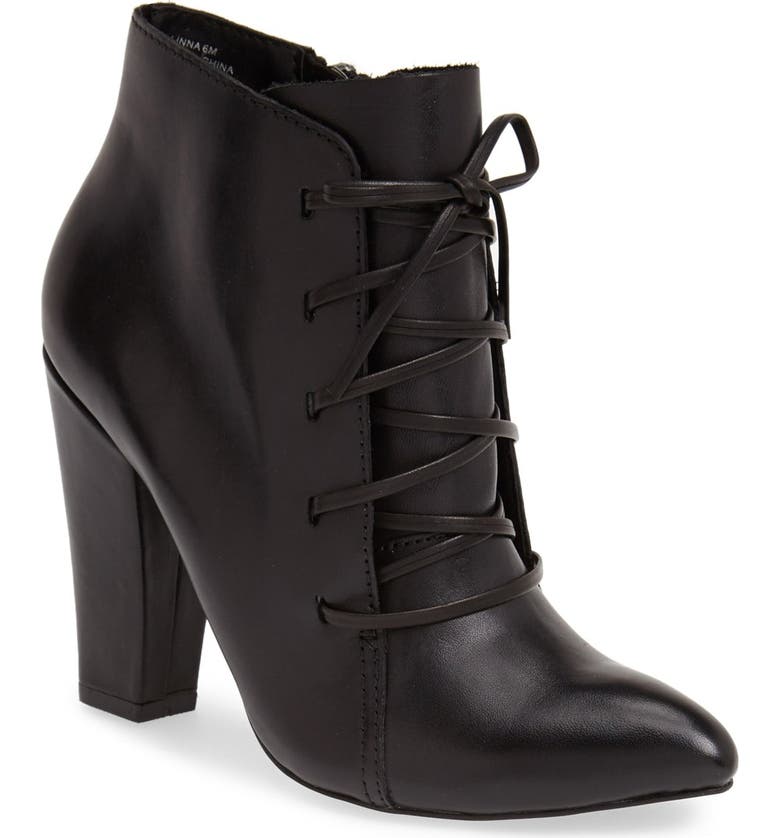Steve Madden 'Jillinna' Leather Pointy Toe Bootie (Women) | Nordstrom