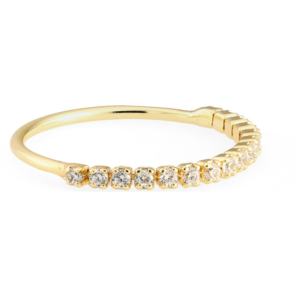Argento Vivo Sterling Silver Frontal Tennis Ring In Gold