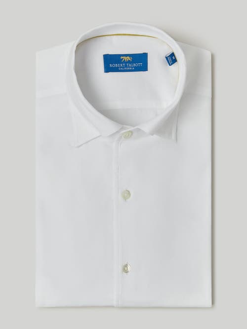 Robert Talbott Morgan Pinpoint Oxford Shirt In White Oxford