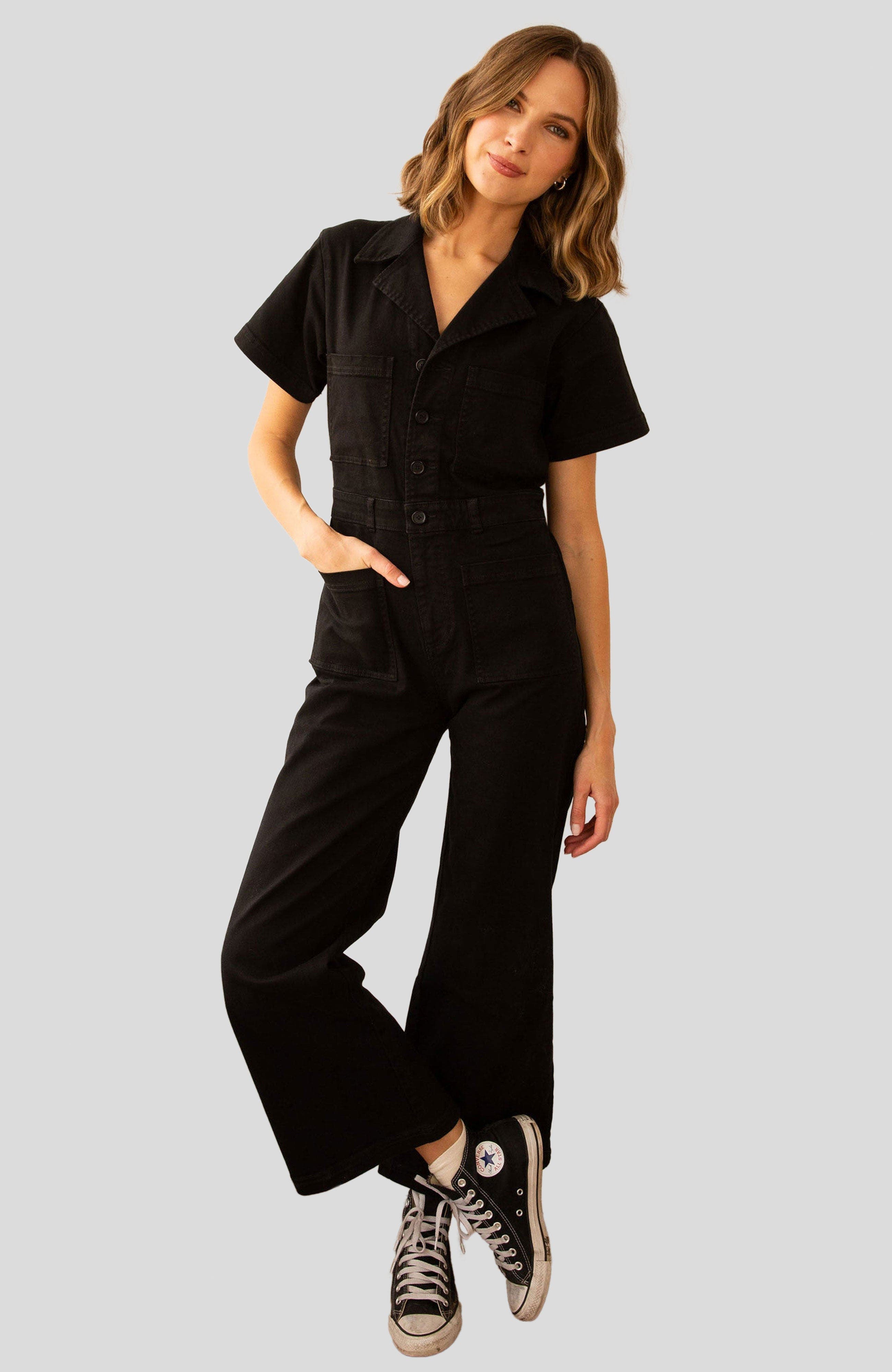 Whimsy + Row Logan Jumpsuit in Black Cover