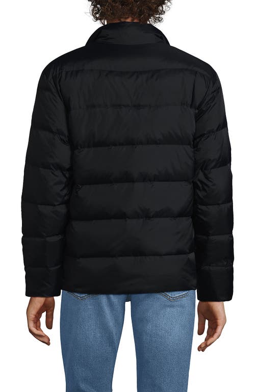 Lands' End Wide Channel 600 Down Puffer Jacket In Black