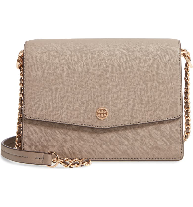 Tory Burch Robinson Convertible Coated Saffiano Leather Shoulder Bag ...