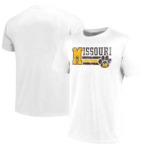 IMAGE ONE Men's Heather Gray Missouri Tigers Tri-Blend Retro T-Shirt