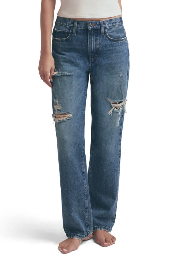 Shop Favorite Daughter The Tommy Ripped Straight Leg Jeans In Boston