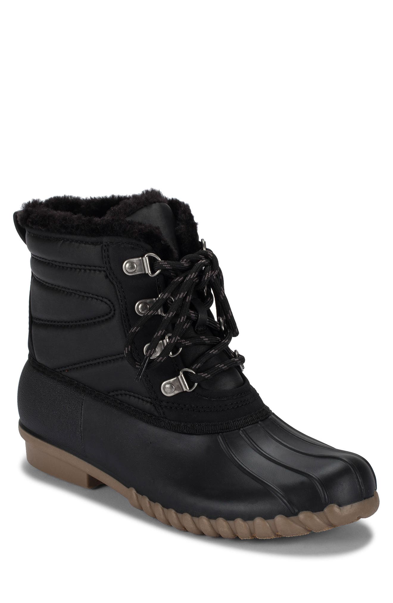 black duck boots with fur