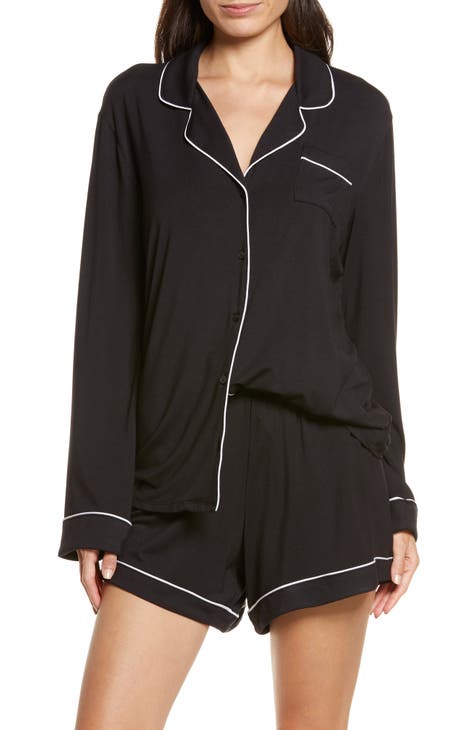 Moonlight Long Sleeve Stretch Modal Short Pajamas (Regular & Plus Size)