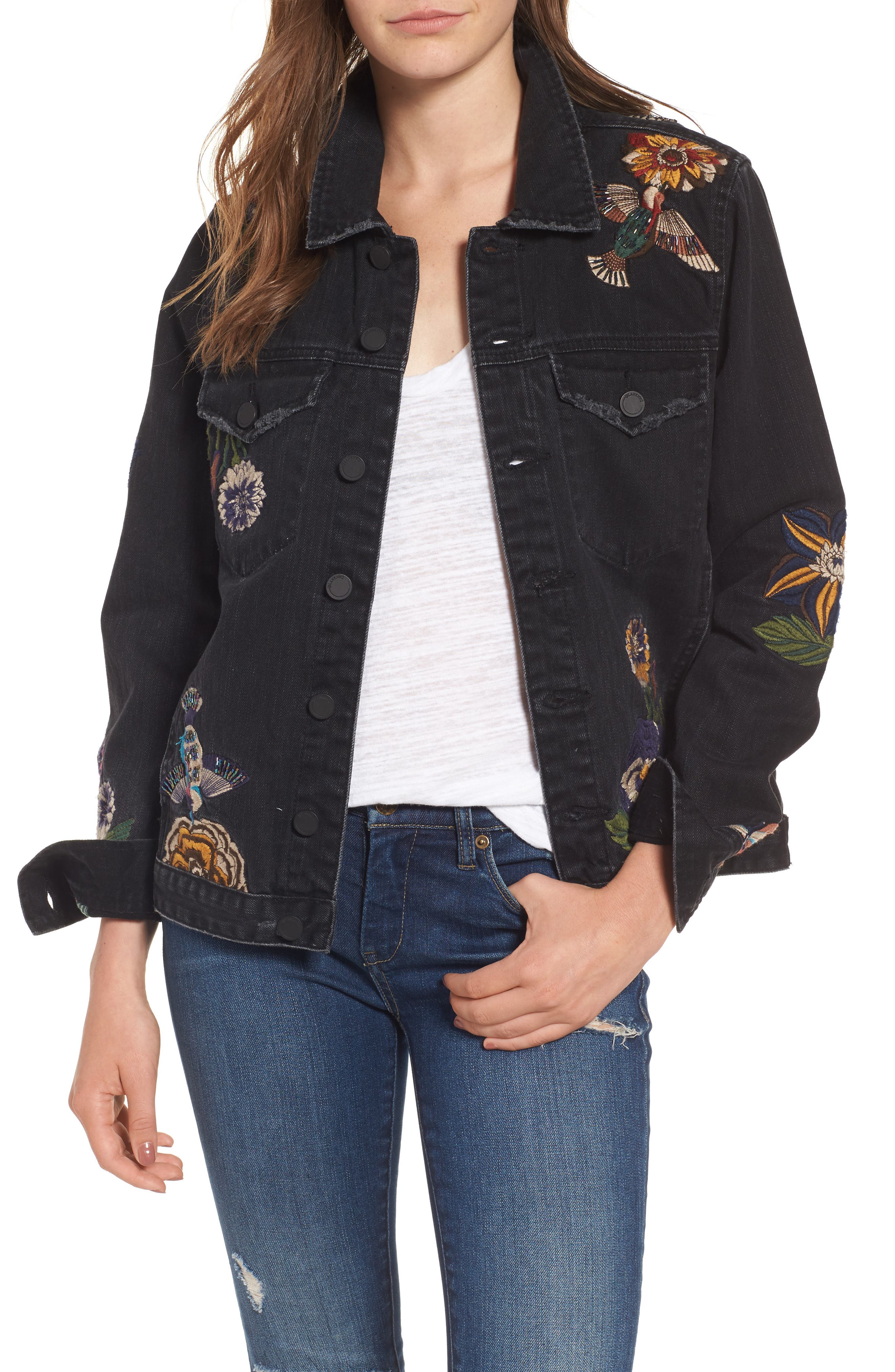 blanknyc embroidered denim jacket