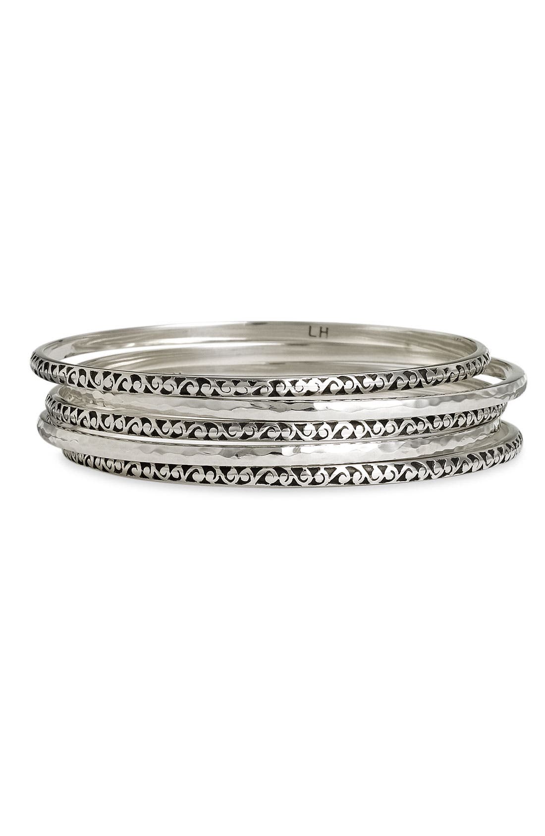 Lois Hill Cutout & Hammered Bangles (Set of 5) Nordstrom