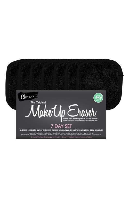 Black 7-Day Mini MakeUp Eraser Set