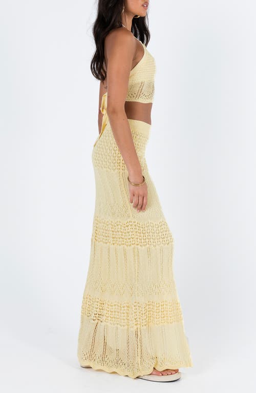 Princess Polly Xander Two-piece Halter Top & Maxi Skirt Set In Yellow