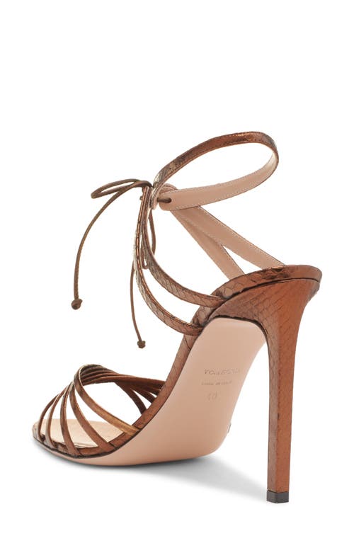 Shop Tom Ford Angelica Ankle Tie Sandal In 1y050 Dark Bronze