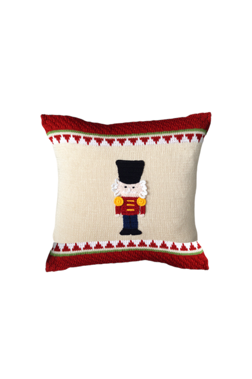Melange Collection 12" Nutcracker Pillow In Ivory