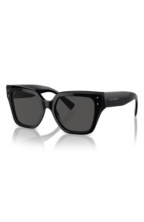 Dolce & Gabbana Dolce&gabbana 52mm Square Sunglasses In Black