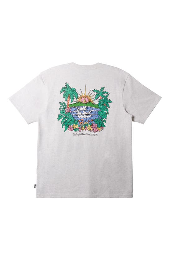 Shop Quiksilver Island Sunrise Graphic T-shirt In Snow Heather