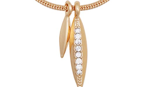Vince Camuto Cz Pendant Necklace In Gold Tone