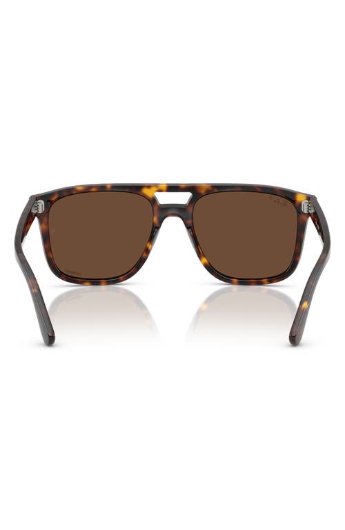 Ray Ban Ray-ban 58mm Polarized Square Sunglasses In Havana