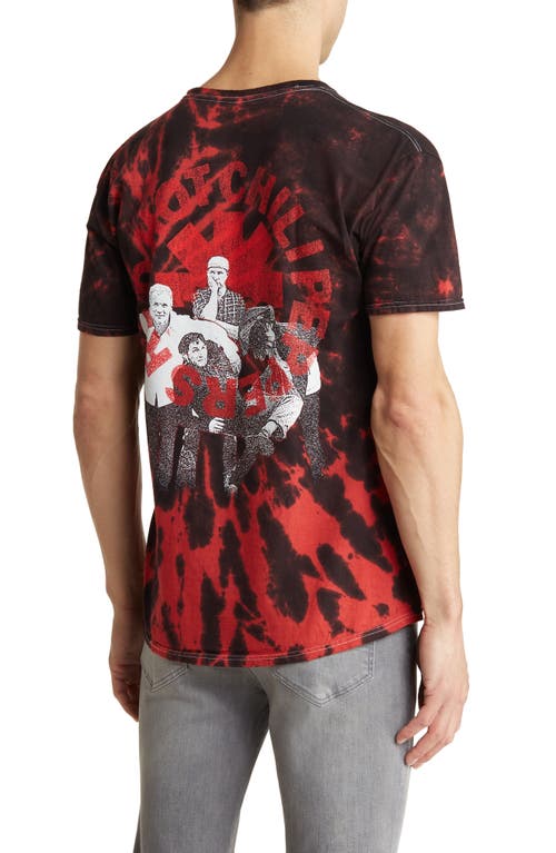 Shop Merch Traffic Rhcp Asterisk Tie Dye Cotton T-shirt In Black/red