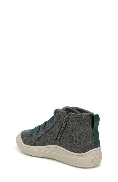 Dr. Scholl's Kids' Time Off High Top Sneaker In Charcoal Faux Leather