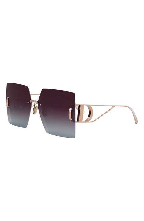 Shop Dior 30montaigne S7u 64mm Oversize Square Sunglasses In Gold/other/bordeaux