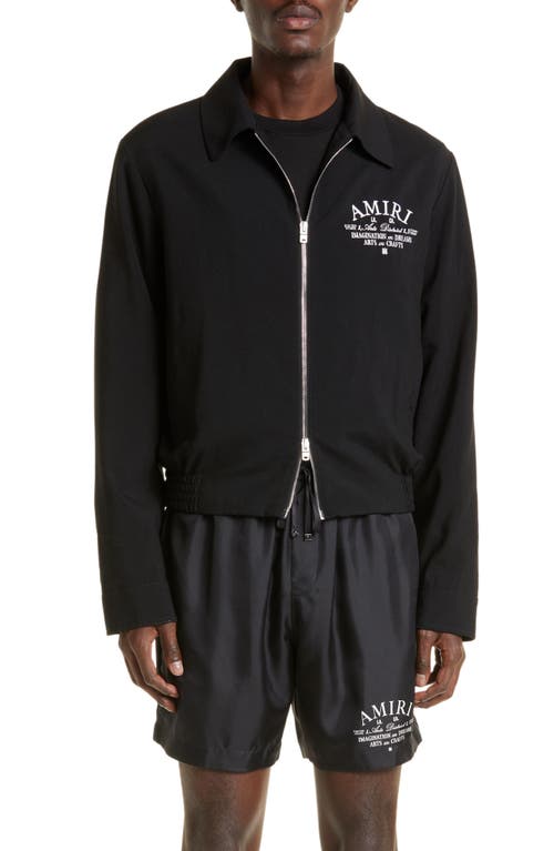 AMIRI Arts District Wool Blend Blouson Jacket Black at Nordstrom, Us