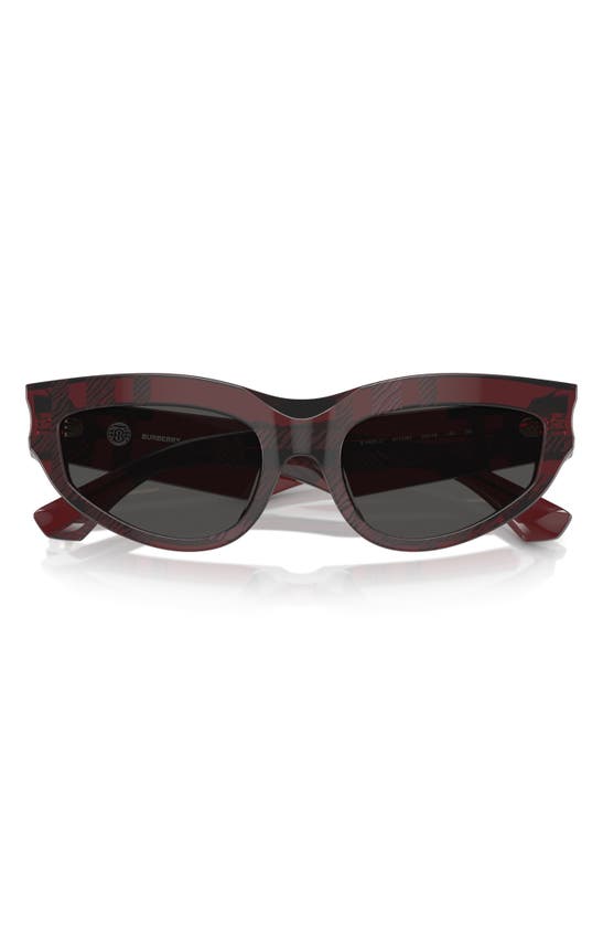 Shop Burberry 55mm Cat Eye Sunglasses In Red