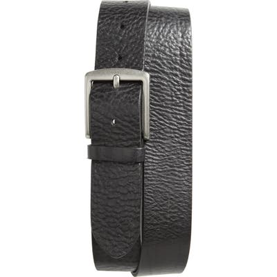 Frye Pebbled Leather Belt, Black