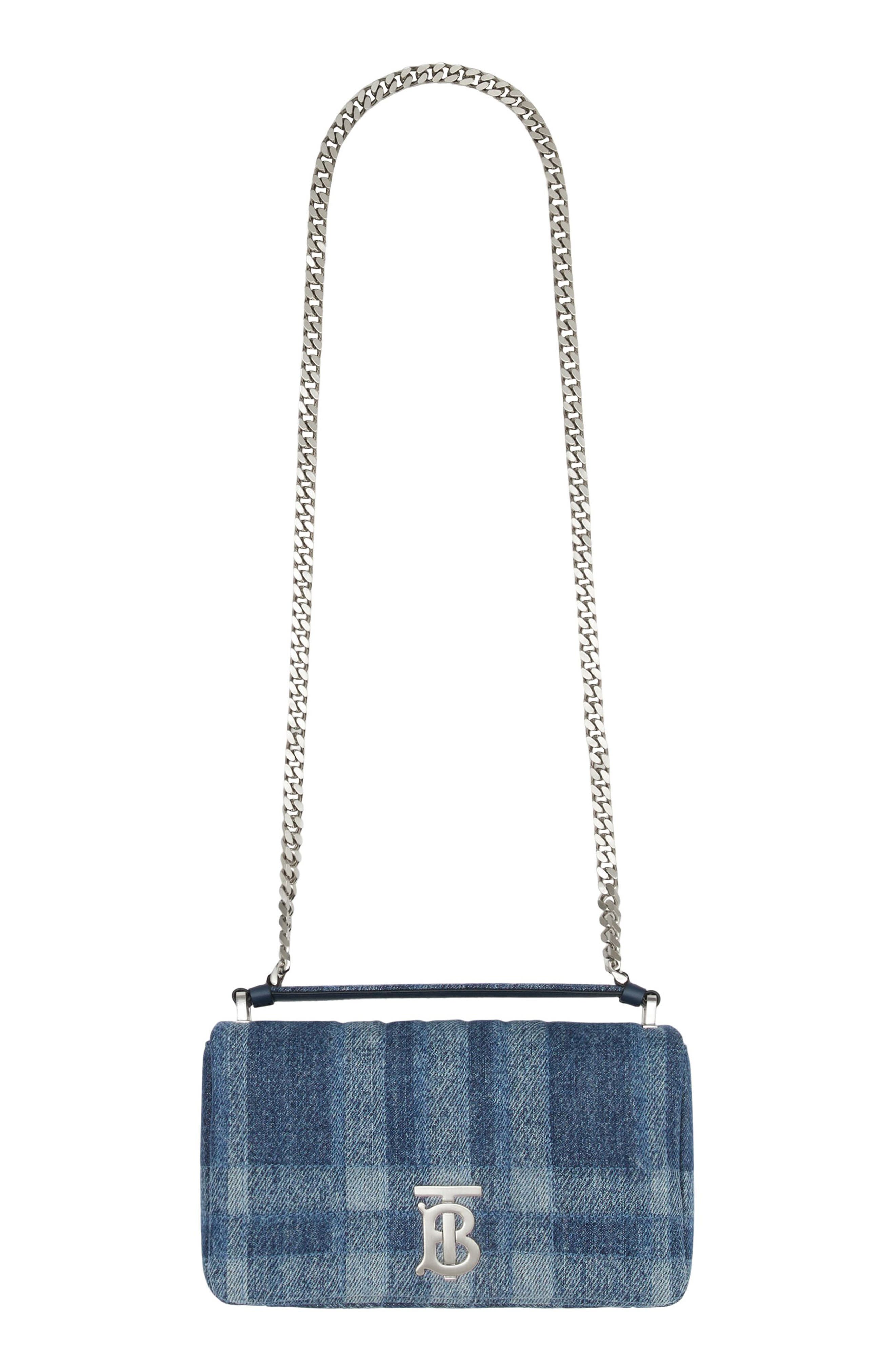 Burberry Small Lola Quilted Denim Crossbody Bag in Blue at Nordstrom