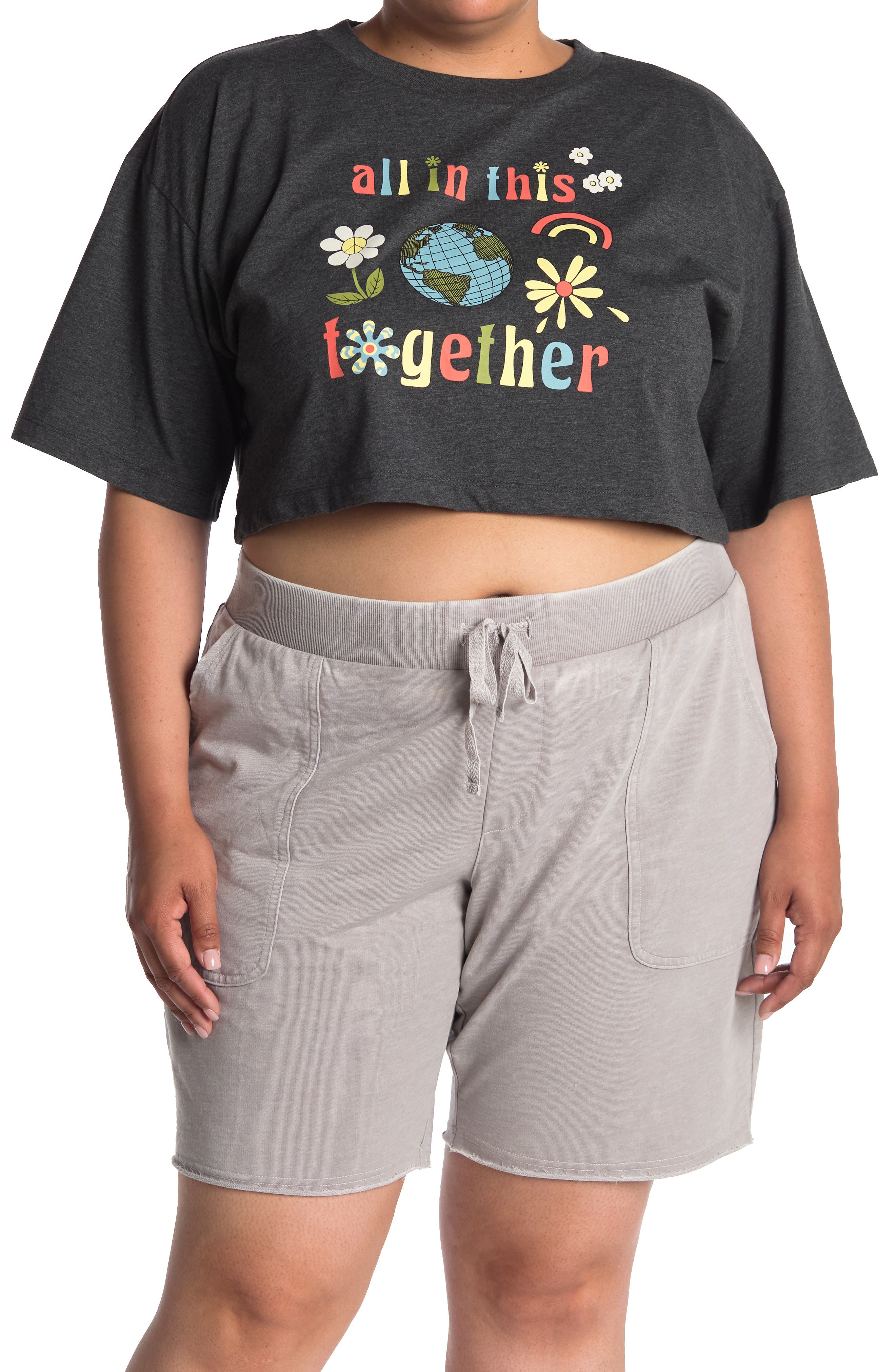 Abound Graphic Crop T-shirt In Pink Beach For Life