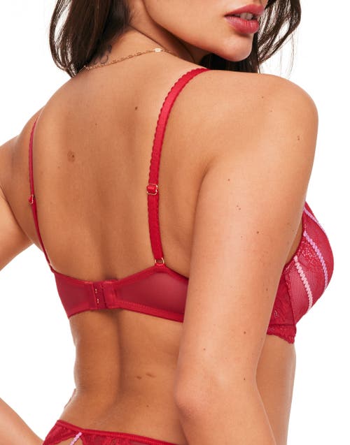 Shop Adore Me Suki Push Up Plunge Bra In Dark Red