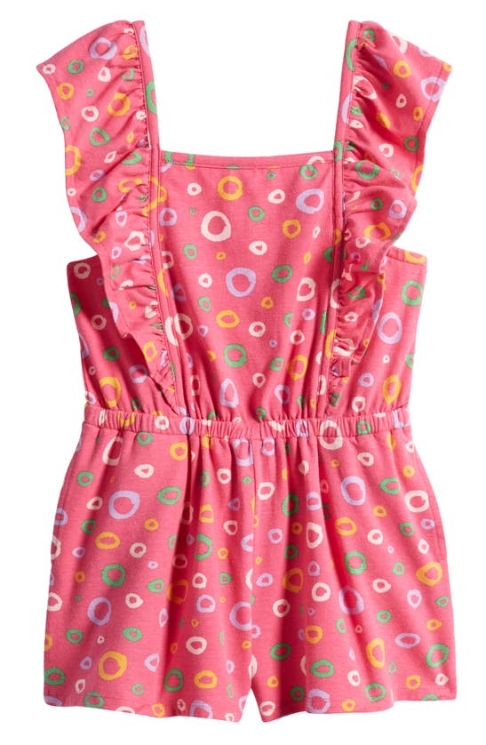 Tucker + Tate Kids' Print Romper In Pink Magenta Loopy Dots