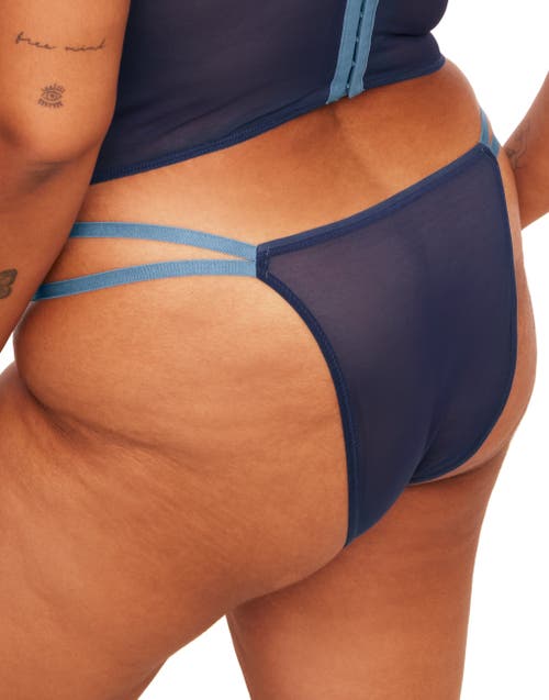 Shop Adore Me Liv Brazilian Panties In Dark Blue