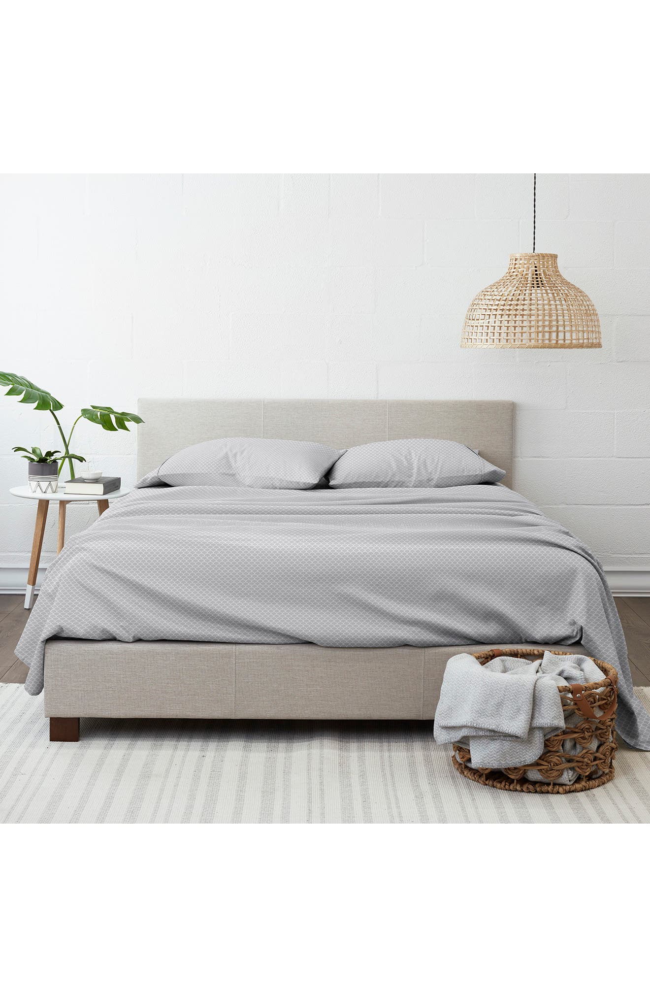 HOME SPUN HOMESPUN PREMIUM ULTRA SOFT SCALLOPS PATTERN 4-PIECE BED SHEET SET